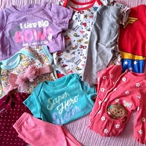 Baby girl 0-3 clothing bundle